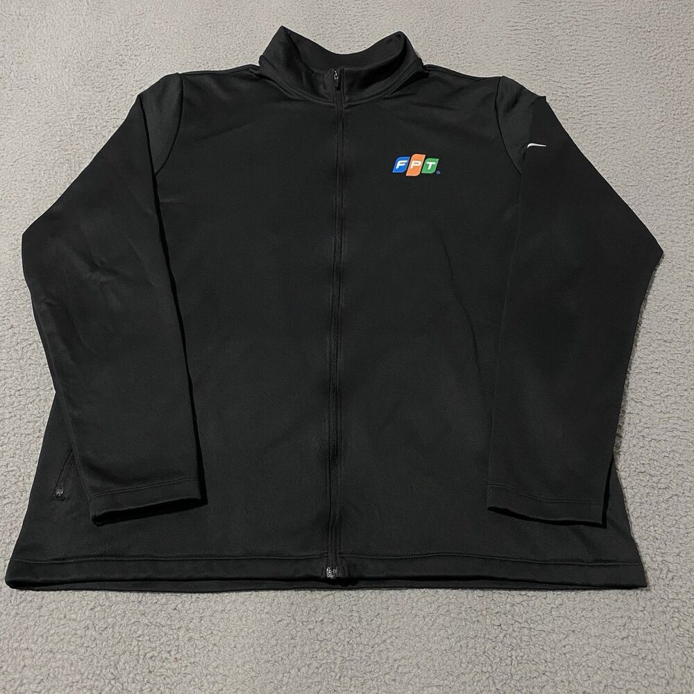 FPT Corporation Track Jacket Nike Men XL Black Full Zip Employee Office Work IT